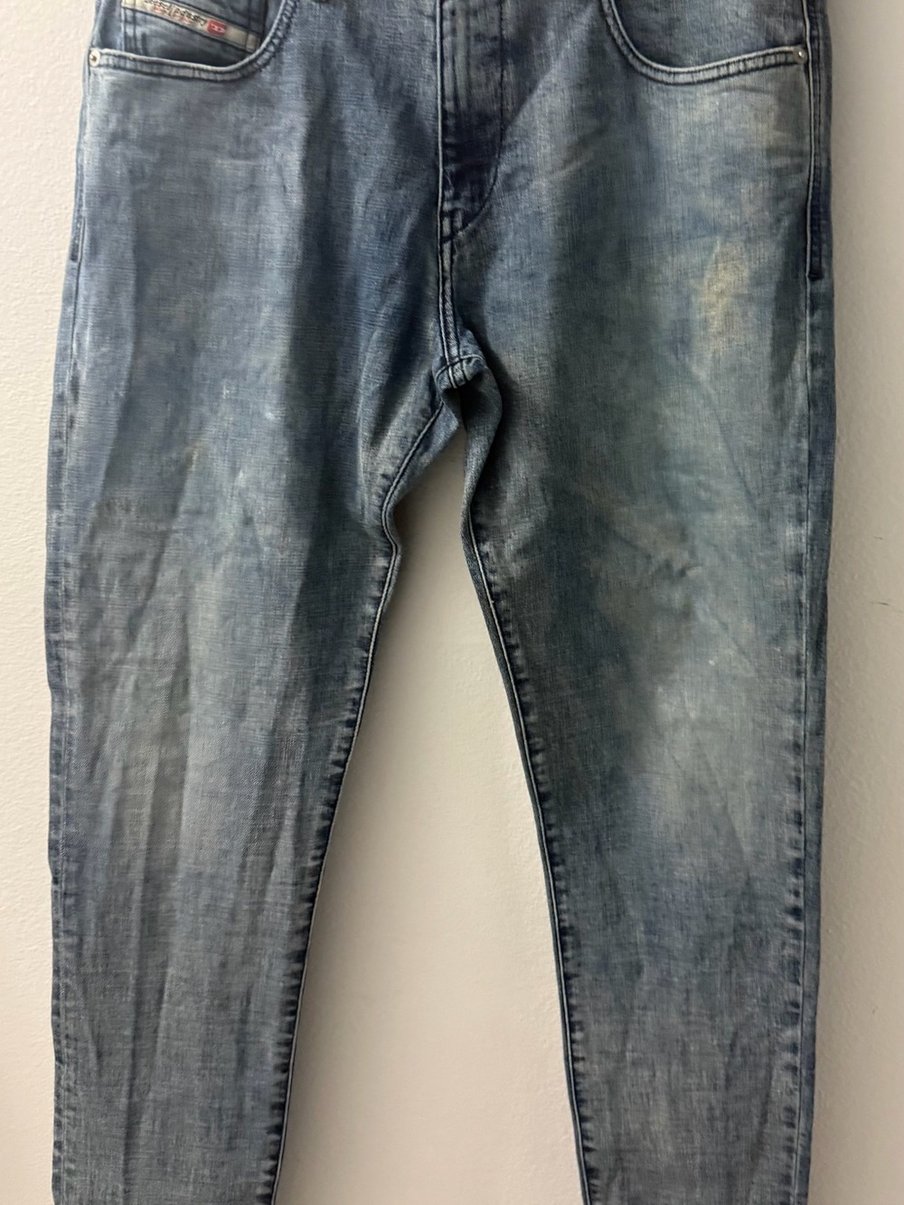 Diesel Slim Fit Faded Blue Jeans D-STRUKT